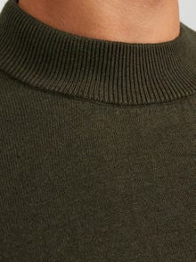 Jack & Jones Gładki Sweter z dzianiny z okrągłym dekoltem -Olive Night - 12252123