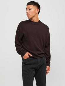 Jack & Jones Einfarbig Strickpullover mit Rundhals -Seal Brown - 12252123