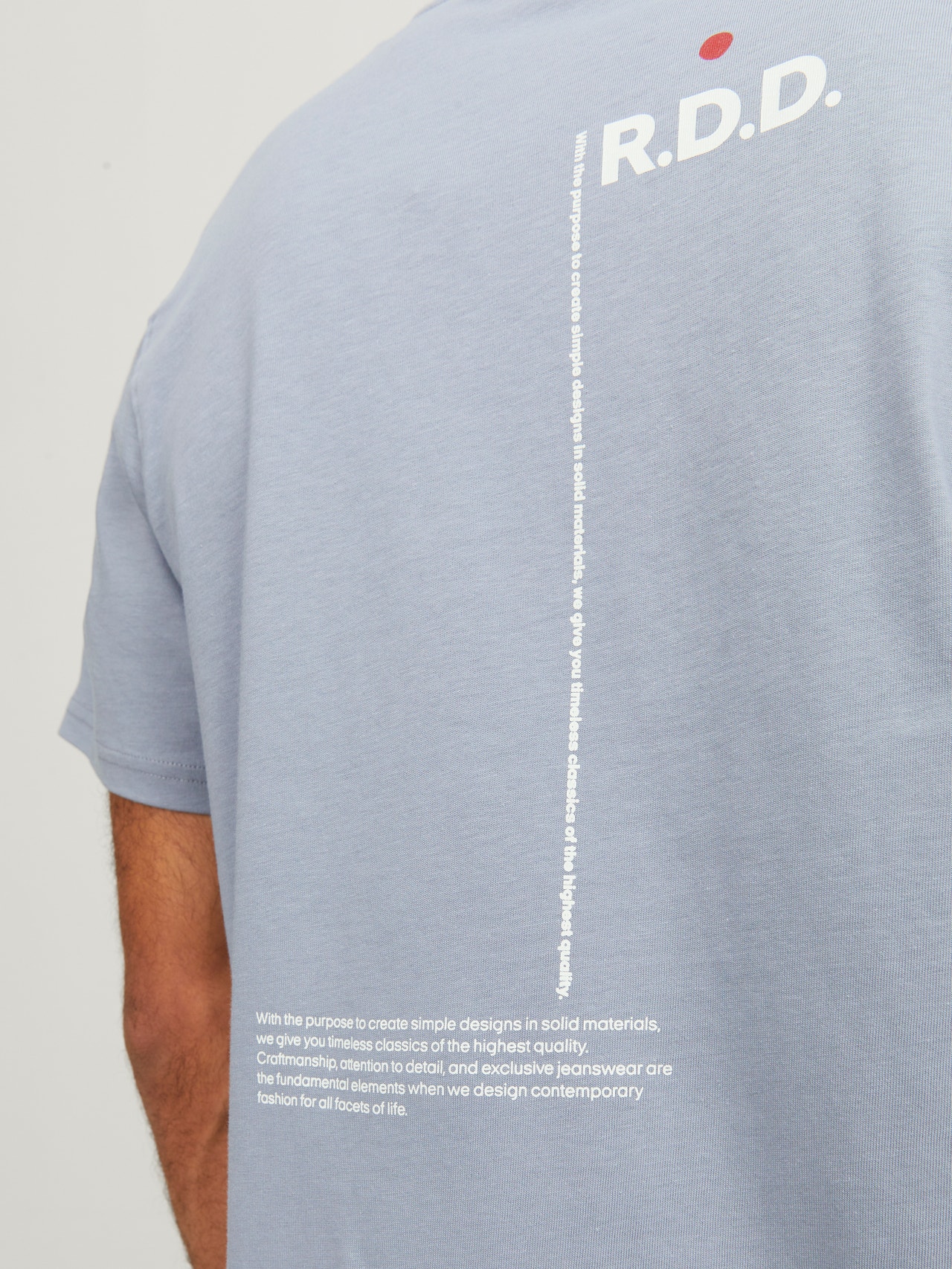 Jack & Jones RDD Printet Crew neck T-shirt -Tradewinds - 12252153