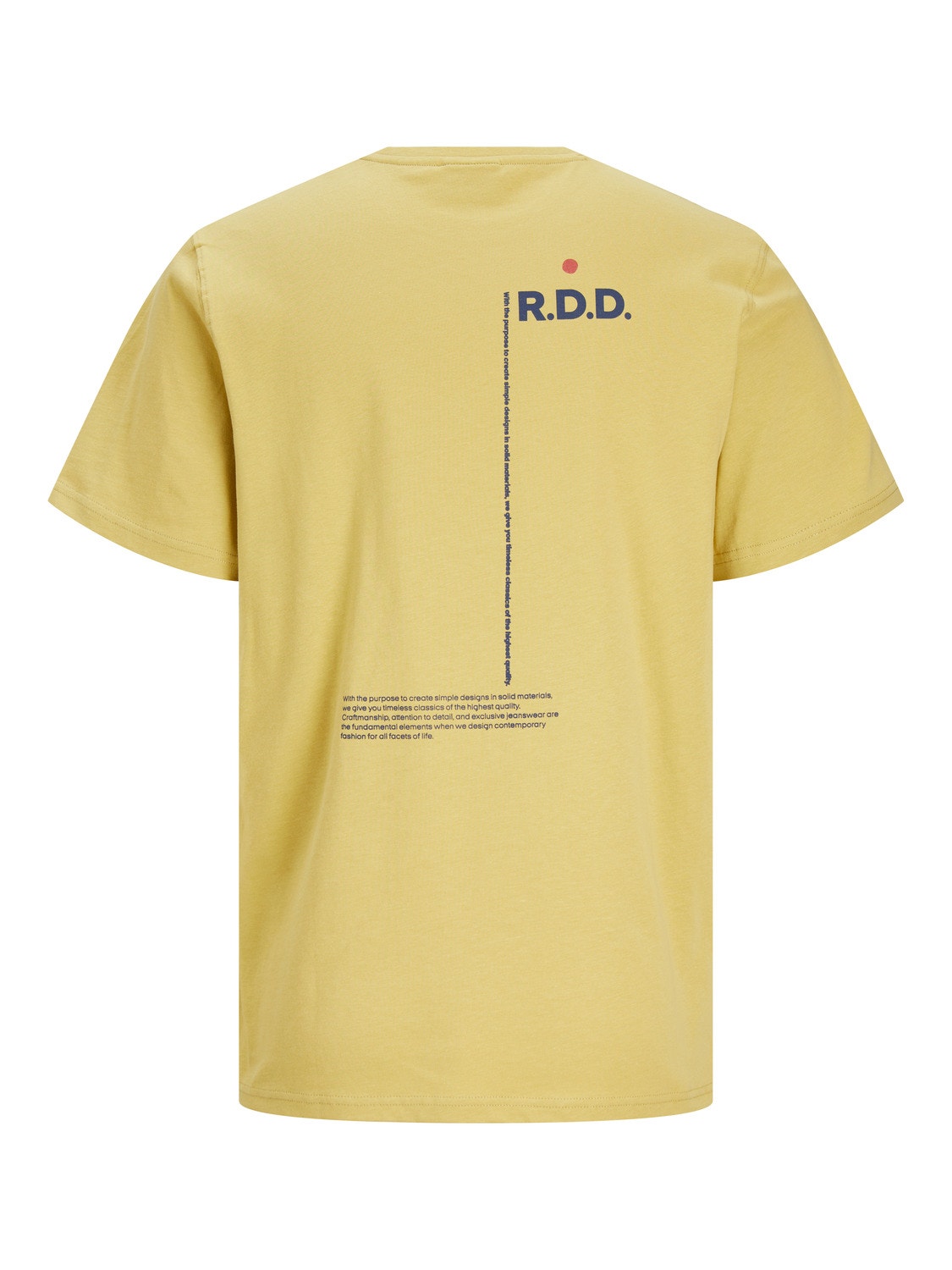 Jack & Jones RDD Printed Crew neck T-shirt -Antique Gold - 12252153