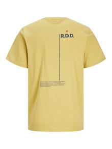 Jack & Jones RDD Tryck Rundringning T-shirt -Antique Gold - 12252153