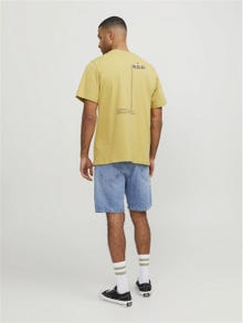 R.D.D. ROYAL DENIM DIVISION T-shirt Estampar Decote em O -Antique Gold - 12252153