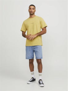 R.D.D. ROYAL DENIM DIVISION Tryck O-ringning T-shirt -Antique Gold - 12252153