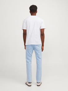 Jack & Jones Spausdintas raštas Apskritas kaklas Marškinėliai -Bright White - 12252173