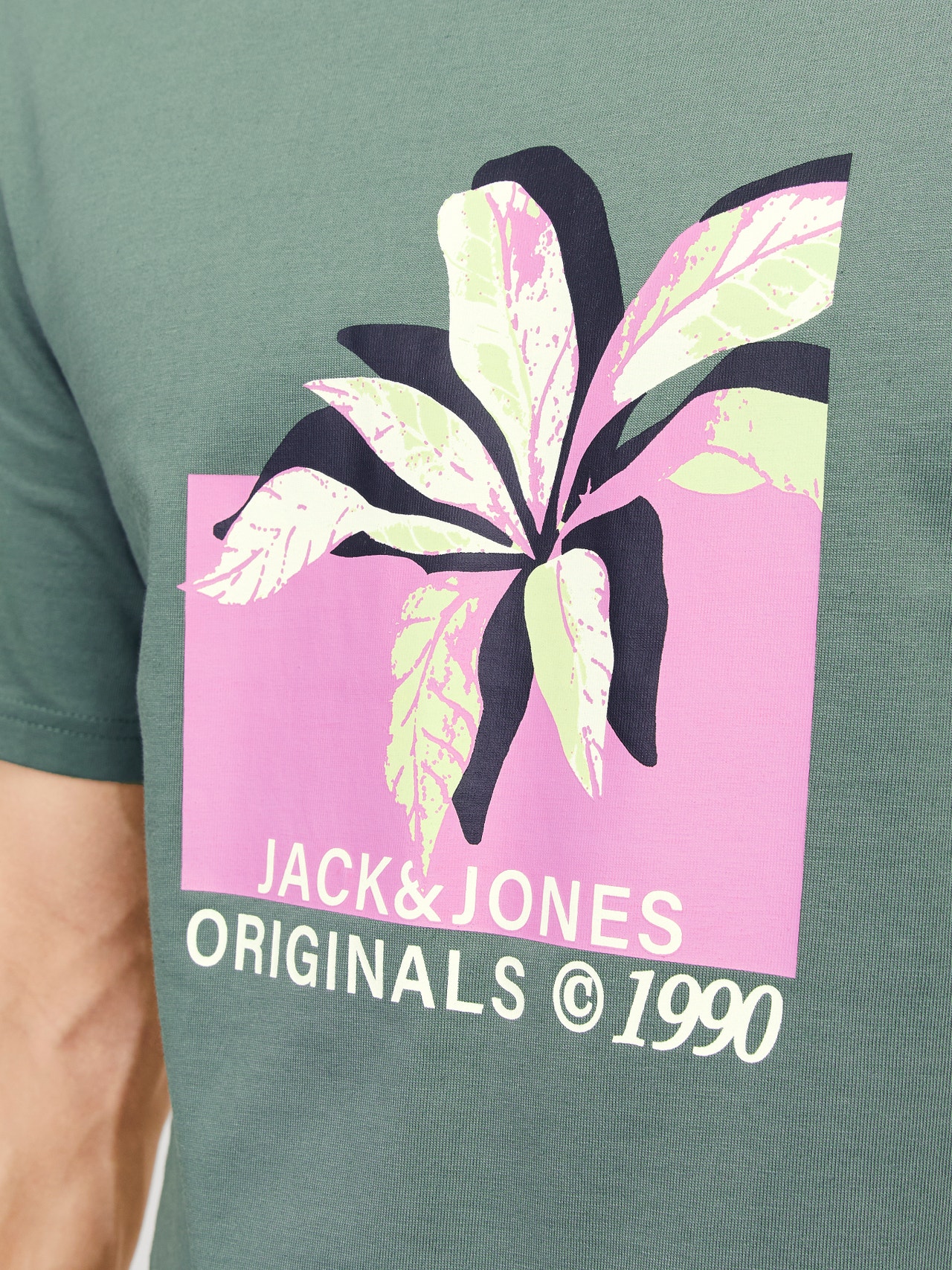 Jack & Jones Tryck Rundringning T-shirt -Laurel Wreath - 12252173