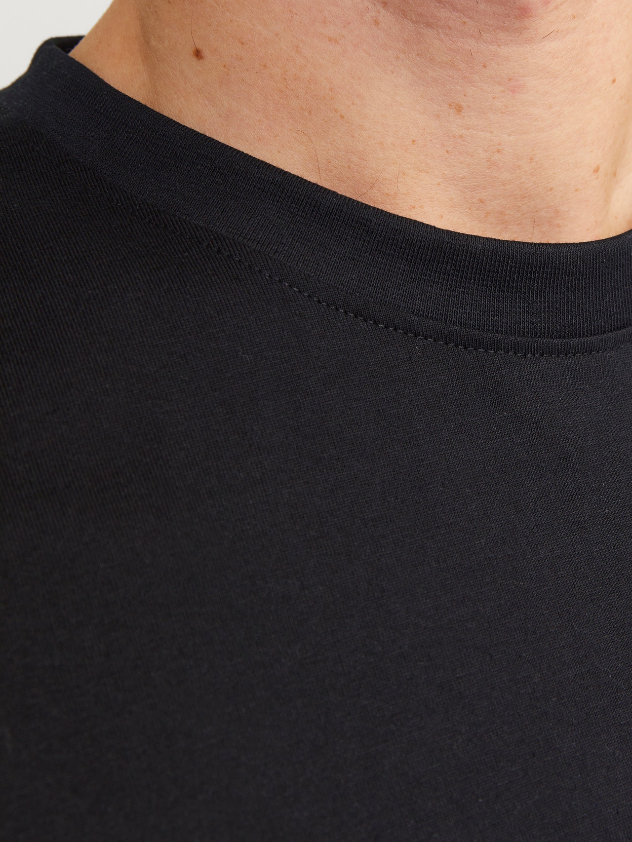 Jack & Jones Printed Crew neck T-shirt -Black - 12252173