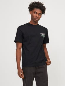 Jack & Jones Painettu Pyöreä pääntie T-paita -Black - 12252175