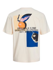 Jack & Jones T-shirt Stampato Girocollo -Buttercream - 12252175