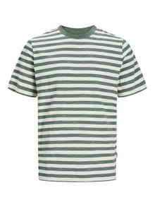 Jack & Jones Stripete O-hals T-skjorte -Laurel Wreath - 12252176