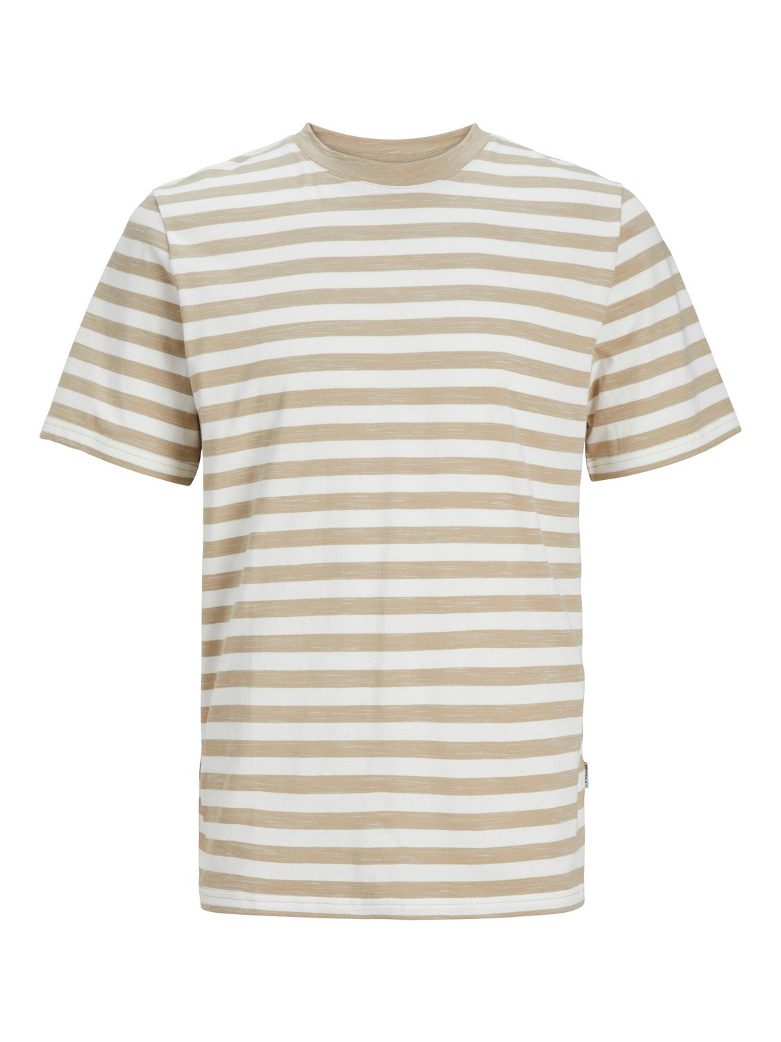 Jack & Jones Gestreift Rundhals T-shirt -Fields Of Rye - 12252176