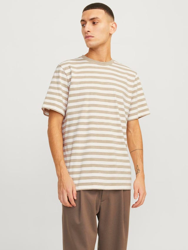Jack & Jones Striped Crew neck T-shirt - 12252176