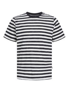 Jack & Jones Ränder Rundringning T-shirt -Black - 12252176