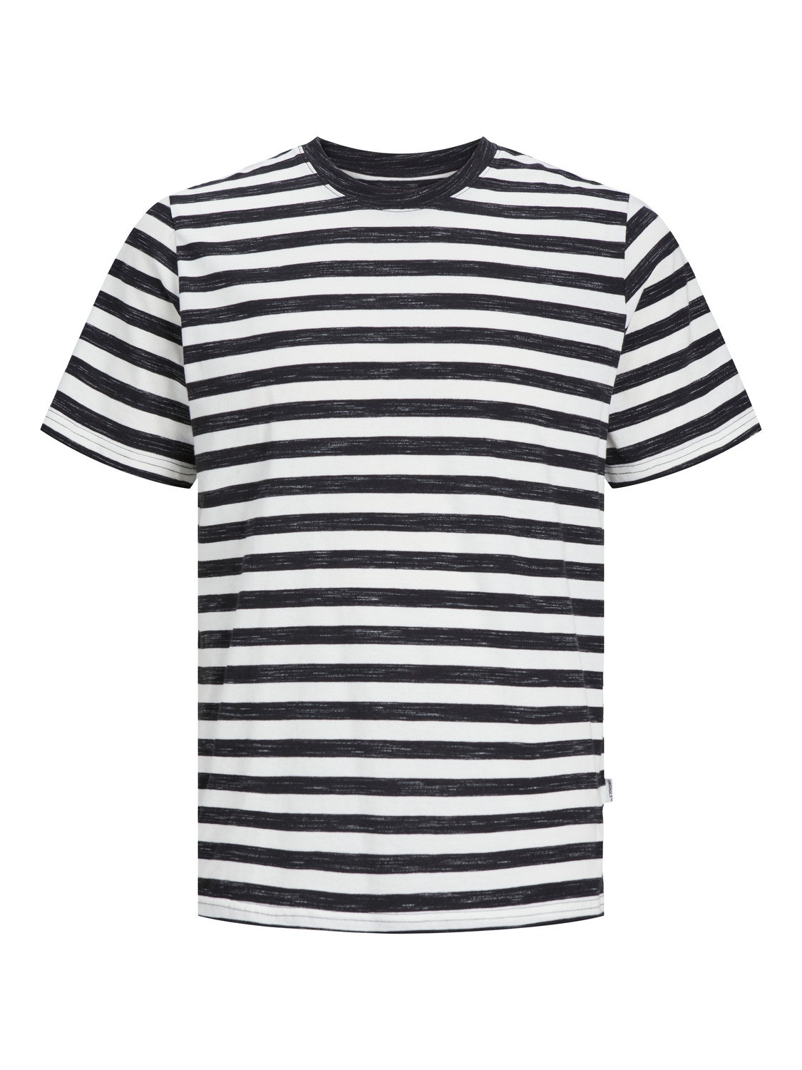 Jack & Jones T-shirt Listrado Decote Redondo -Black - 12252176