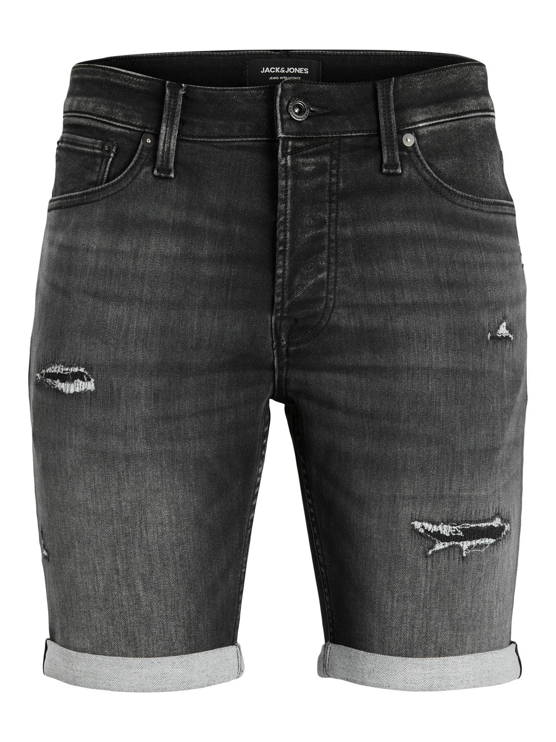Jack & Jones Regular Fit Jeans-Shorts -Black Denim - 12252247
