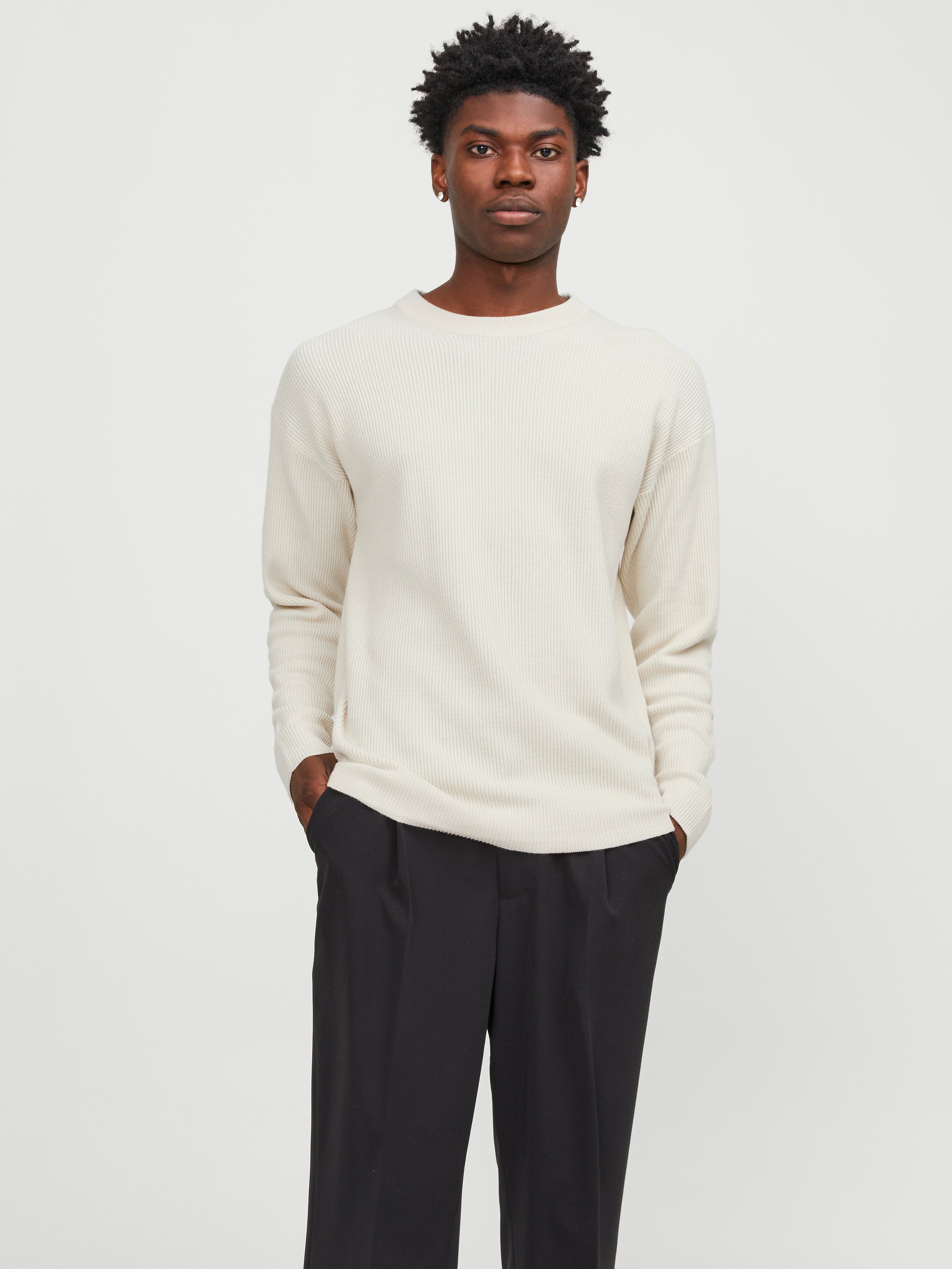 50% Rabatt auf Einfarbig Strickpullover mit Rundhals | Jack & Jones®