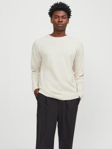 Jack & Jones Sima Személyzeti nyakú pulóver -Almond Milk - 12252248