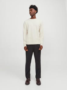 Jack & Jones Sima Személyzeti nyakú pulóver -Almond Milk - 12252248