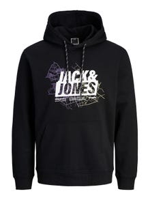Jack & Jones Logo Hoodie -Black - 12252310