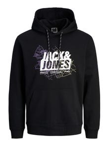 Jack & Jones Logó Kapucnis felső -Black - 12252310