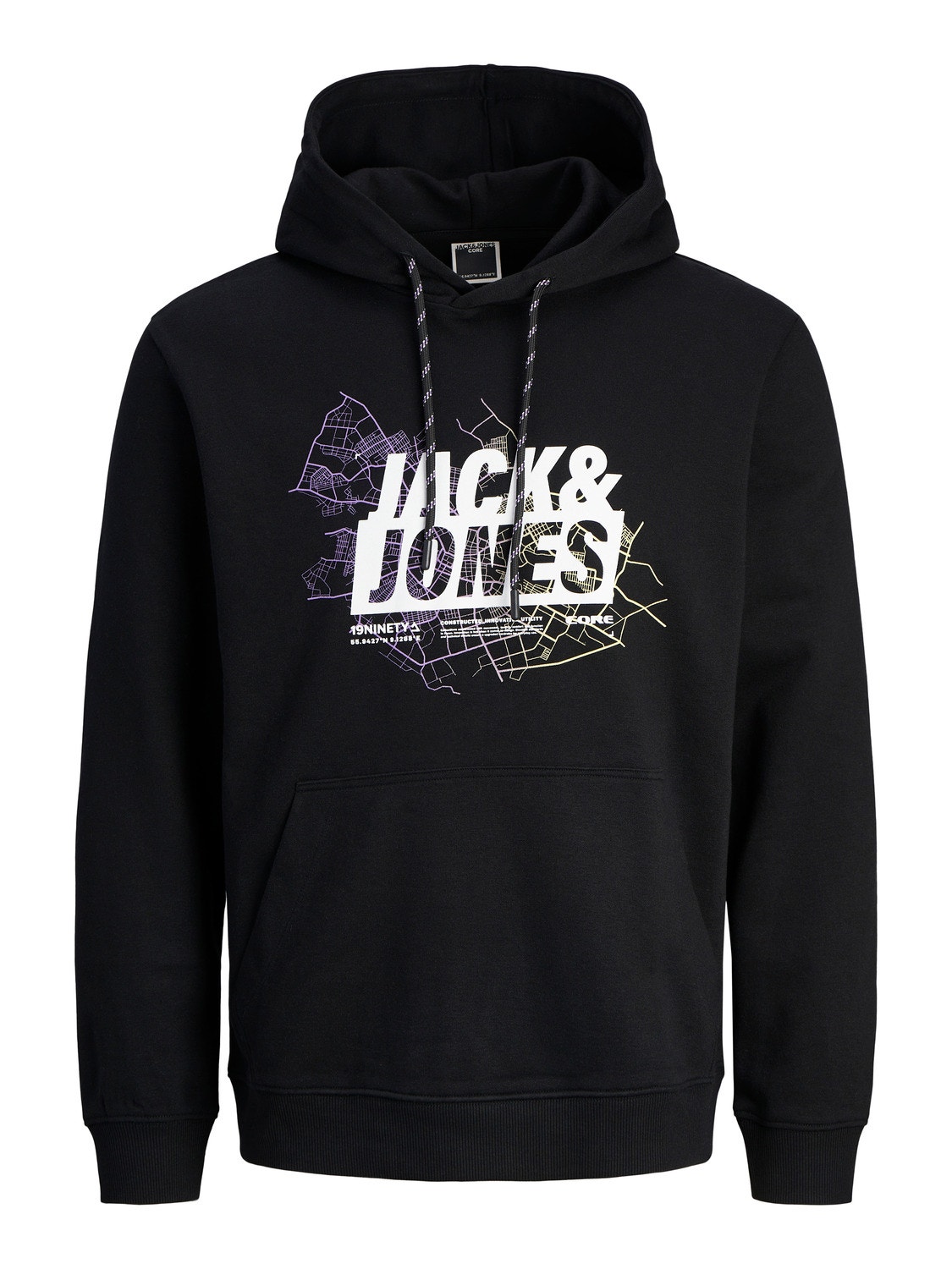 Jack & Jones Logó Kapucnis felső -Black - 12252310