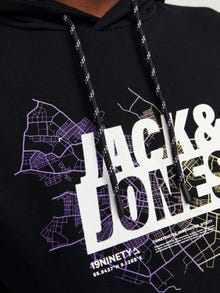 Jack & Jones Logo Kapuutsiga pusa -Black - 12252310