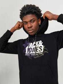 Jack & Jones Logó Kapucnis felső -Black - 12252310