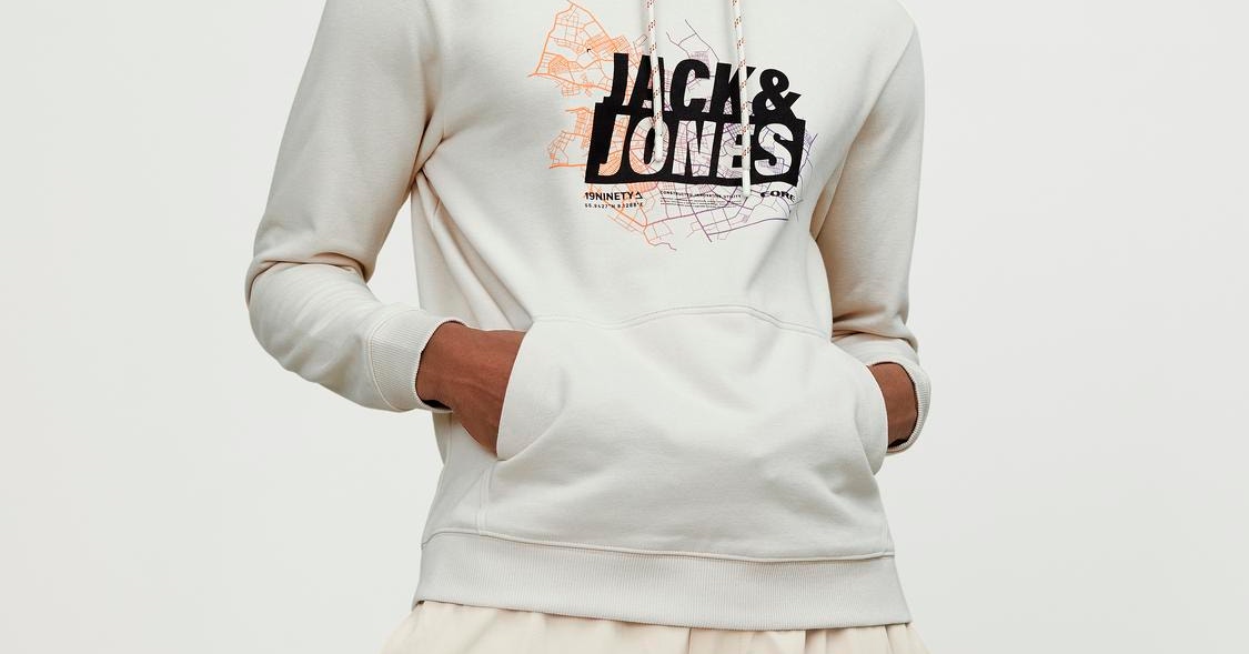 Jack & Jones Sweat à capuche imprimé gris TOKYO-Mode Avenue