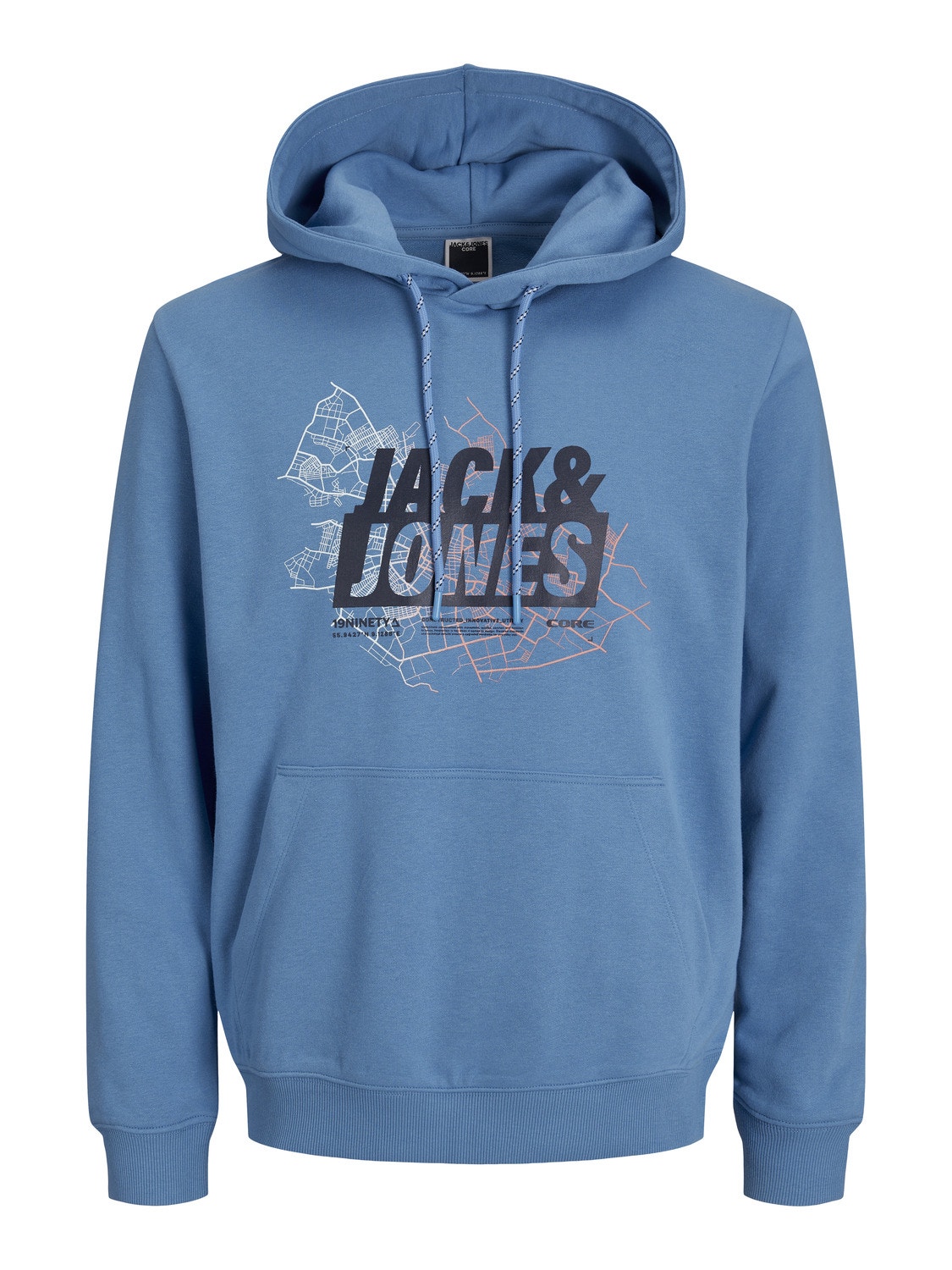 Jack & Jones Logo Hoodie -Pacific Coast - 12252310