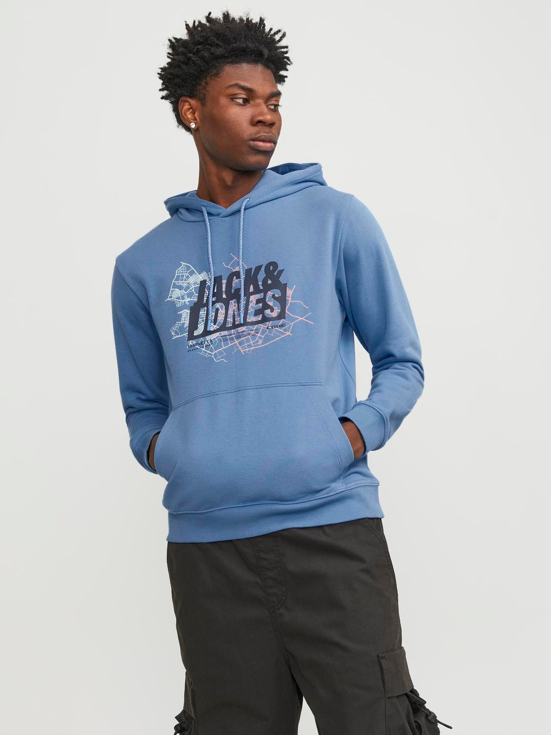 Jack & Jones Logo Hettegenser -Pacific Coast - 12252310