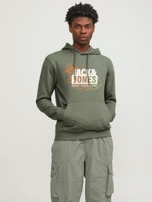 Jack & Jones Hoodie Logo -Agave Green - 12252310