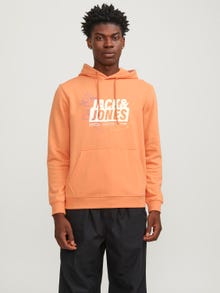 Jack & Jones Hoodie Logo -Tangerine - 12252310