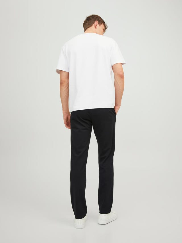 Pantalon Blanc Homme, Confort Stretch, Polyester Coton