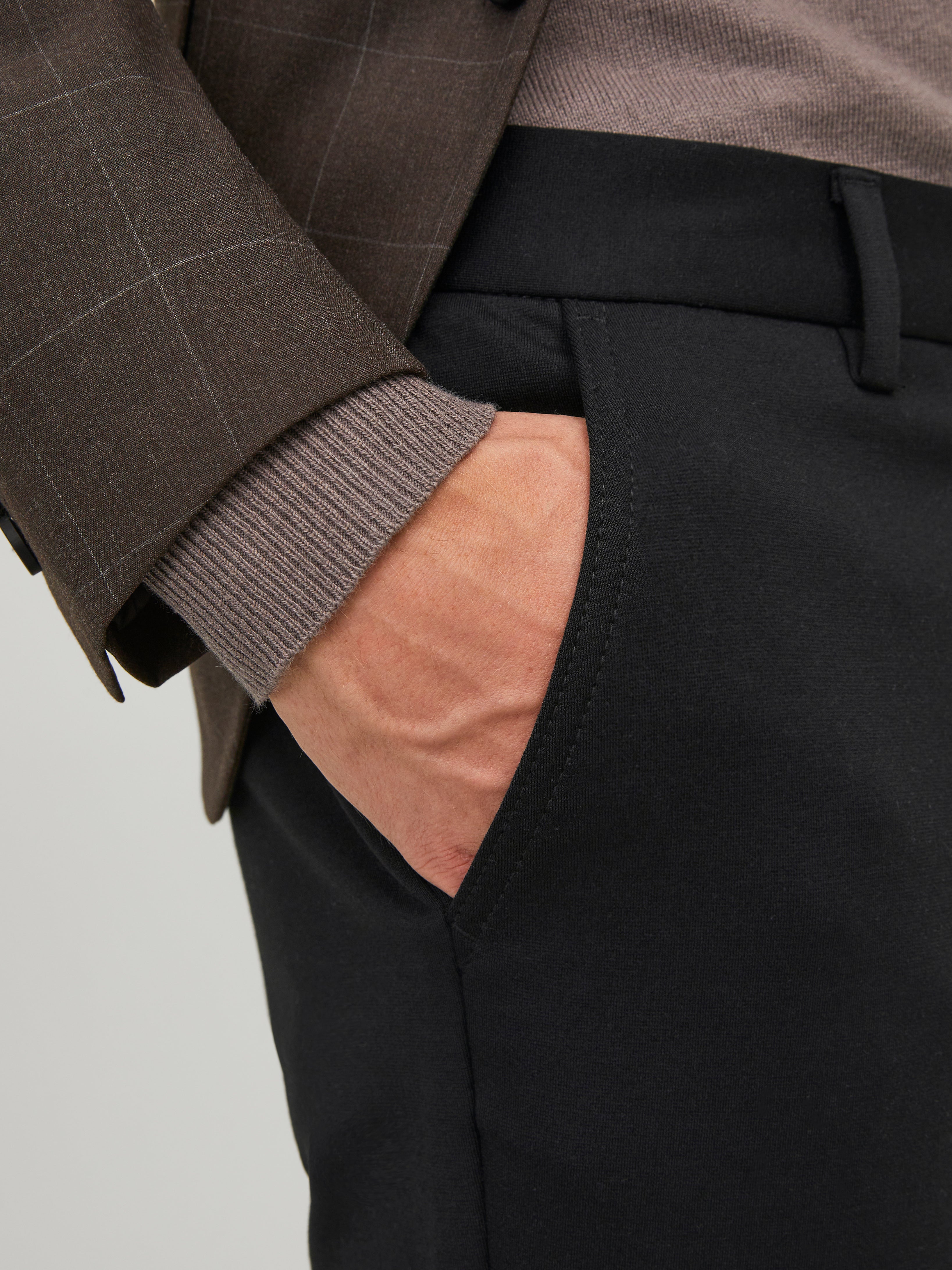 Jack & Jones Slim Fit Plátěné kalhoty Chino -Black - 12252350