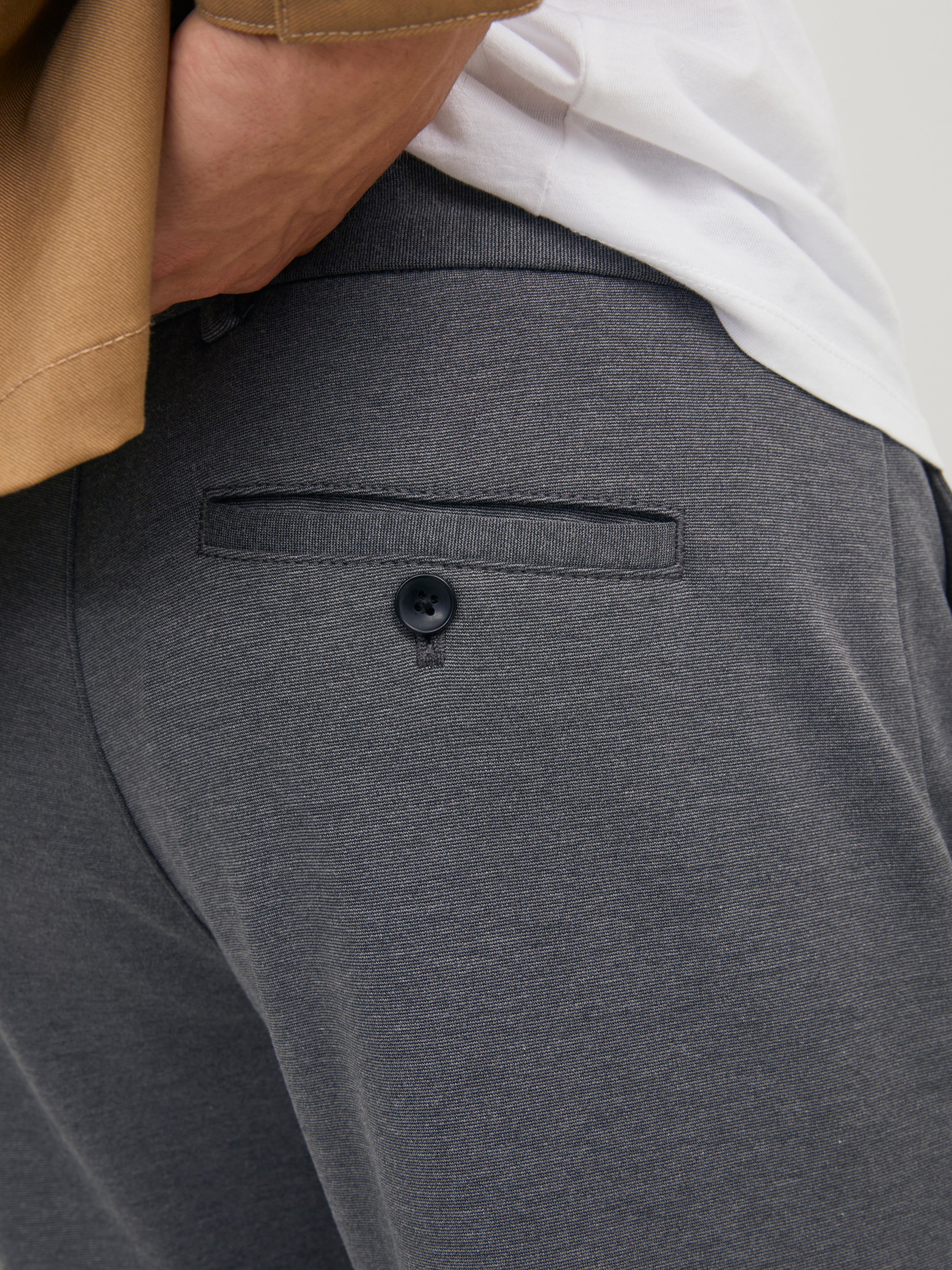 Jack & Jones Slim Fit Plátěné kalhoty Chino -Grey Melange - 12252350