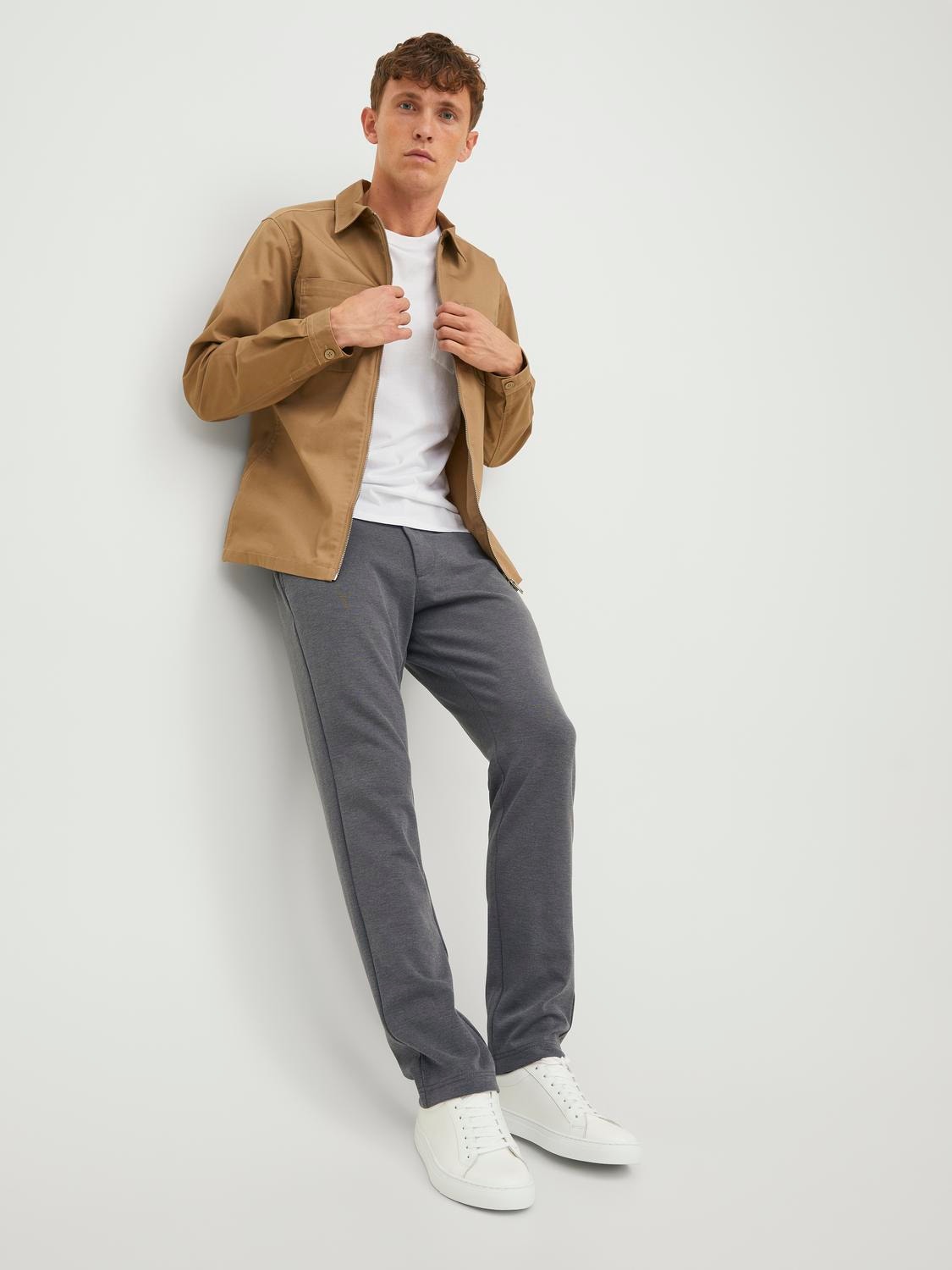 Jack & Jones Pantalon chino Slim Fit -Grey Melange - 12252350