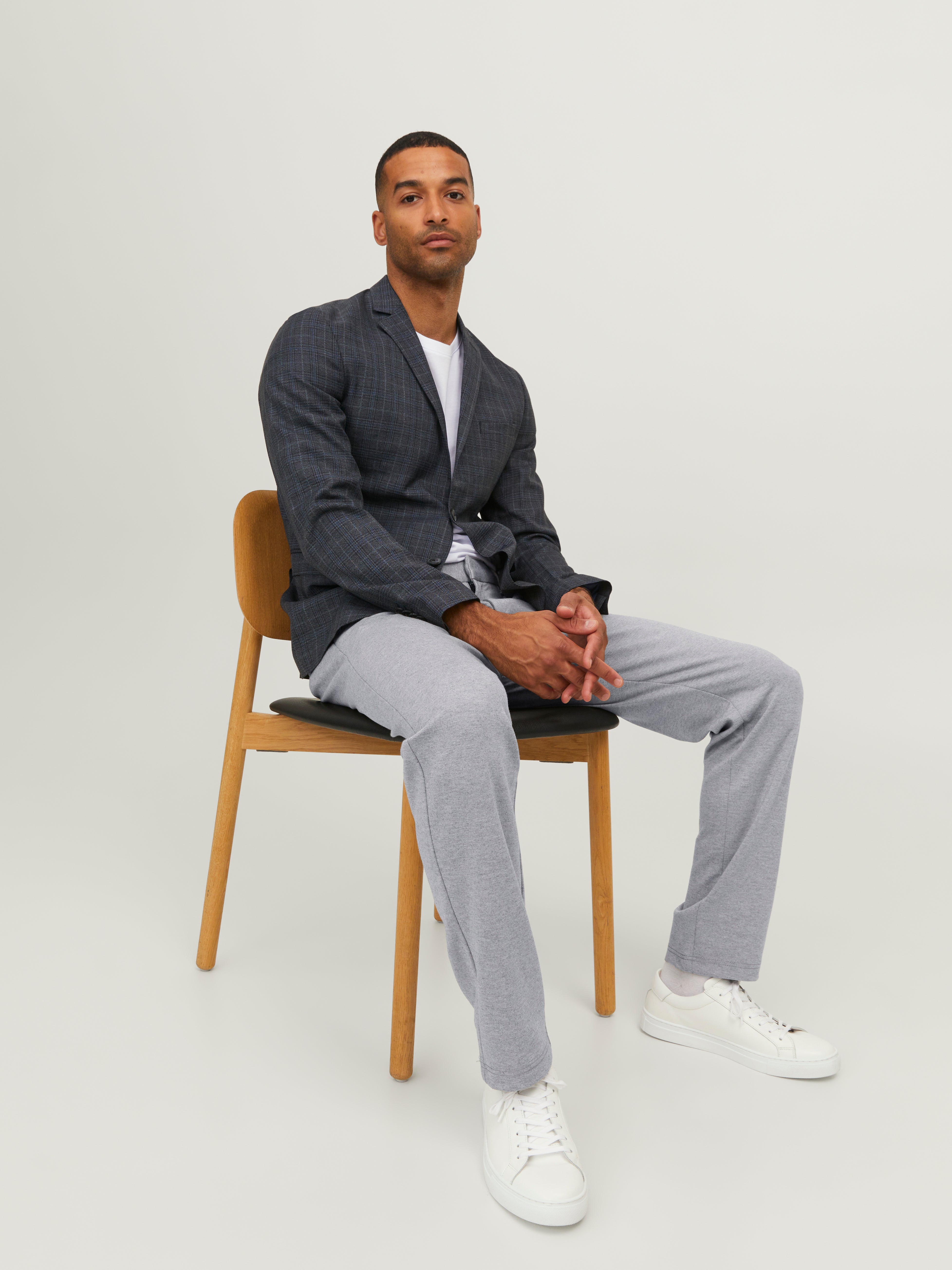 Jack & Jones Slim Fit Szövetnadrág -Light Grey Melange - 12252350