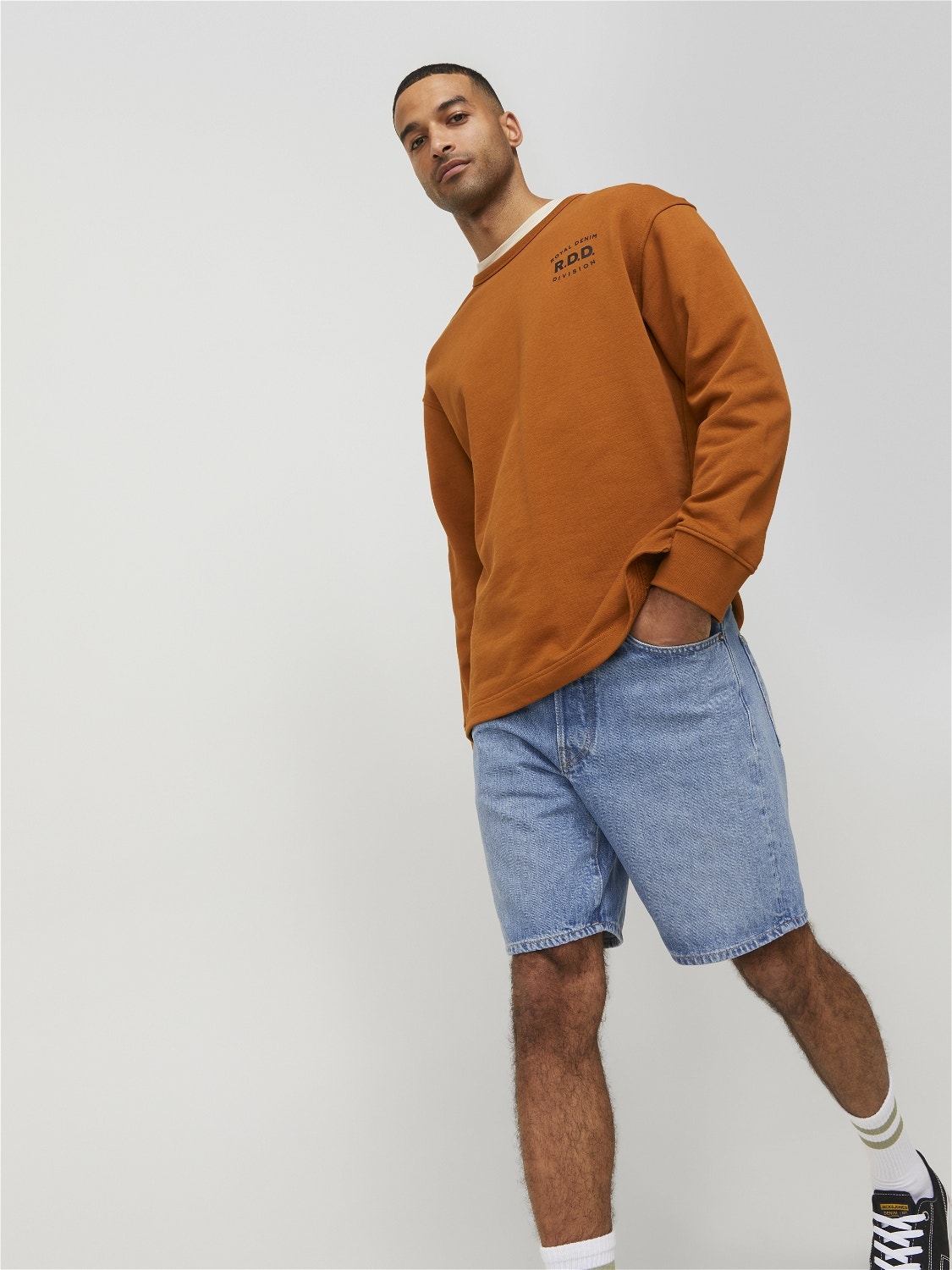 Jack & Jones RDD Loose Fit Denim shorts -Blue Denim - 12252360