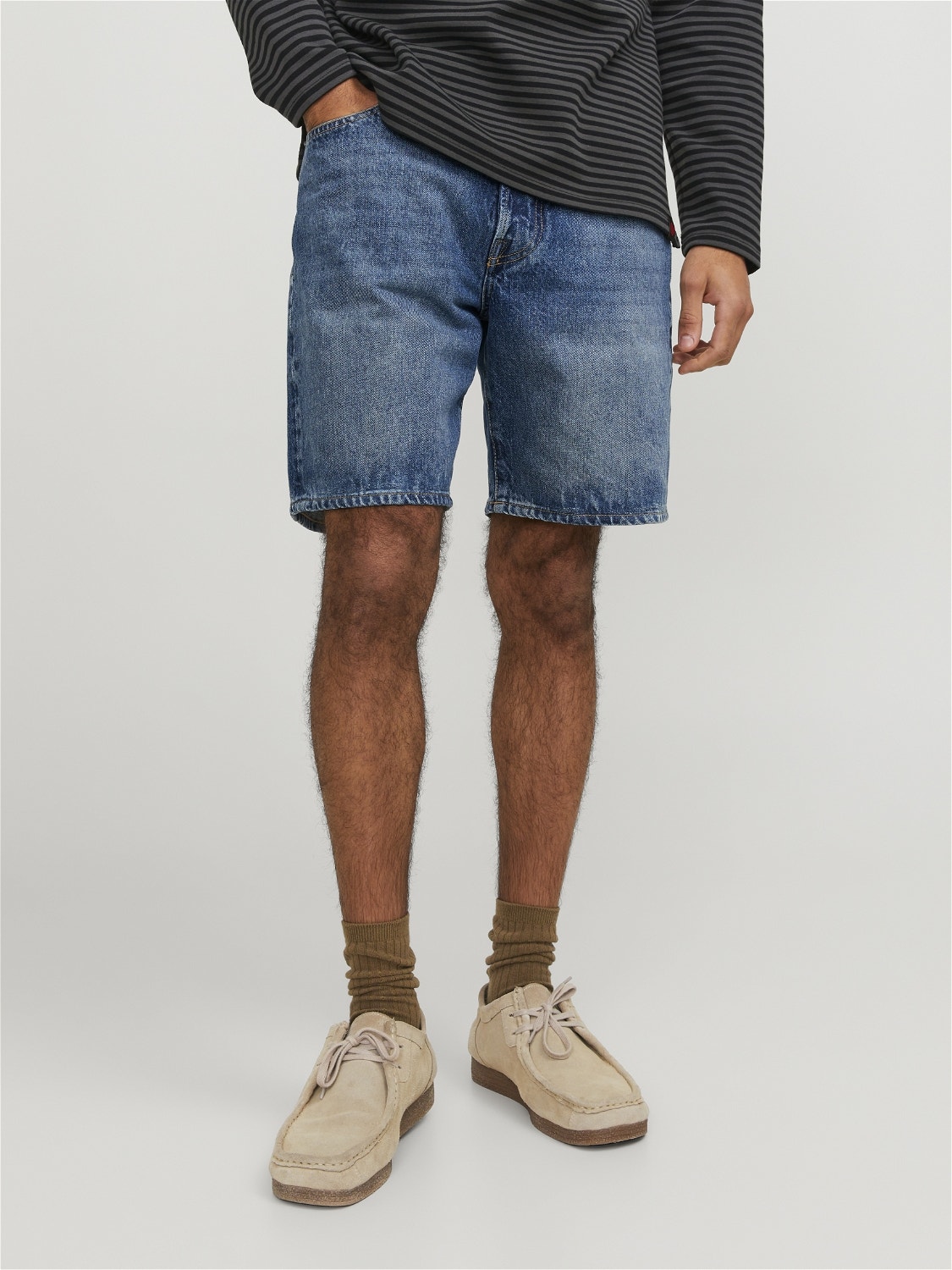 Jack & Jones RDD Loose Fit Jeans Shorts -Blue Denim - 12252362