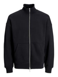 Jack & Jones Plain Zip Sweatshirt -Black - 12252370