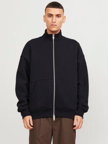 Jack & Jones Ensfarvet Sweatshirt med lynlås -Black - 12252370