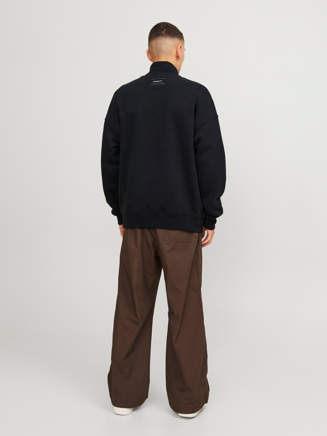 Jack & Jones Einfarbig Sweatshirt mit Reißverschluss -Black - 12252370
