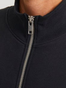 Jack & Jones Ensfarvet Sweatshirt med lynlås -Black - 12252370