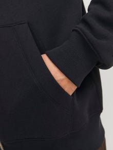 Jack & Jones Ensfarvet Sweatshirt med lynlås -Black - 12252370