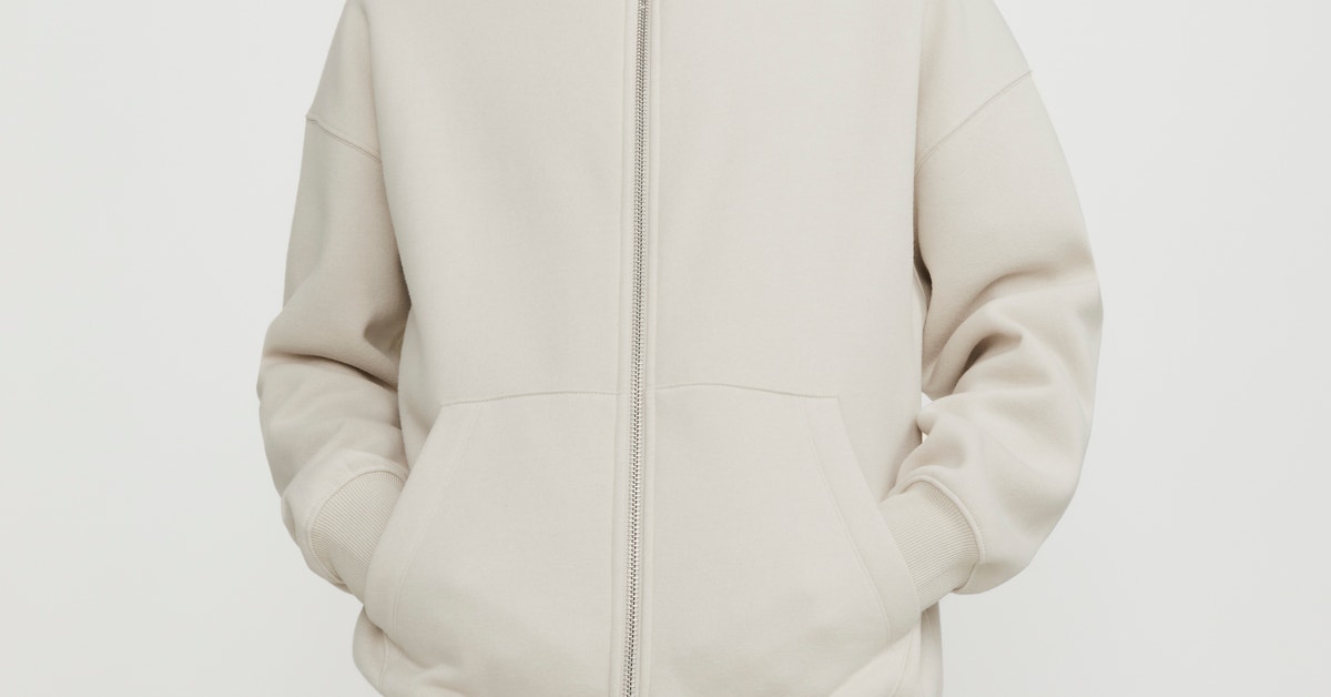 Zip Up Jack Jones Hoodie Grau Einfarbig Sweatshirt Mit