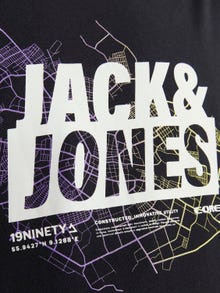 Jack & Jones Nyomott mintás Környak Trikó -Black - 12252376