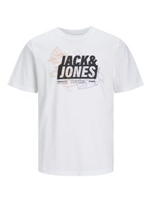 Jack & Jones Gedruckt Rundhals T-shirt -White - 12252376
