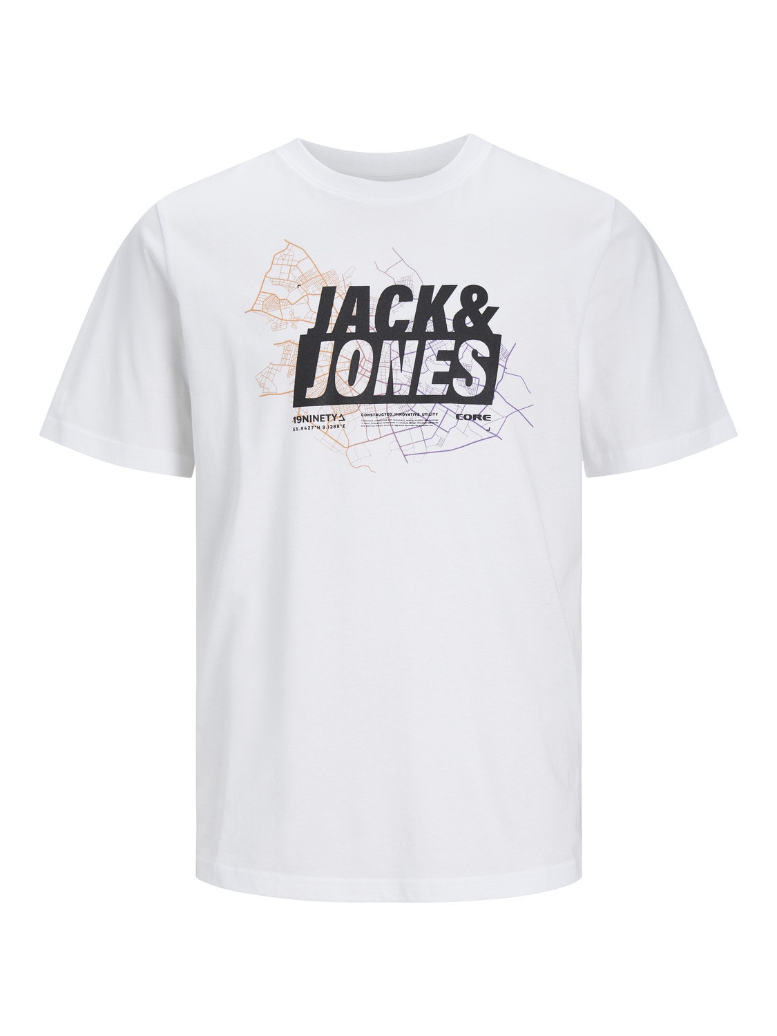 Jack & Jones T-shirt Imprimé Col rond -White - 12252376