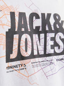 Jack & Jones Painettu Pyöreä pääntie T-paita -White - 12252376