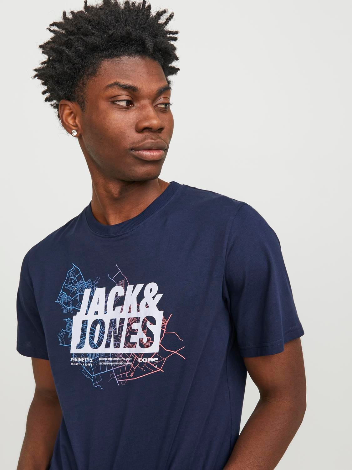 Jack & Jones T-shirt Imprimé Col rond -Navy Blazer - 12252376