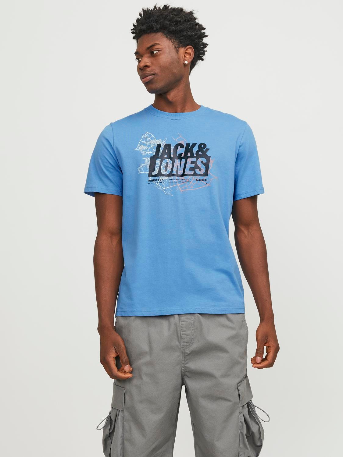 Jack & Jones Painettu Pyöreä pääntie T-paita -Pacific Coast - 12252376